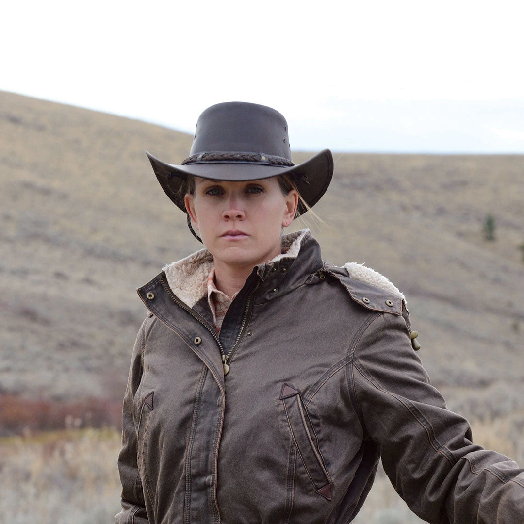 Outback Trading Co. Iron Bark Western Leather Hat - Image 3