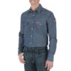 Wrangler Men's Flame Resistant Denim Work Shirt