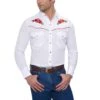 Ely Cattleman Men's Rose Embroidered Shirt