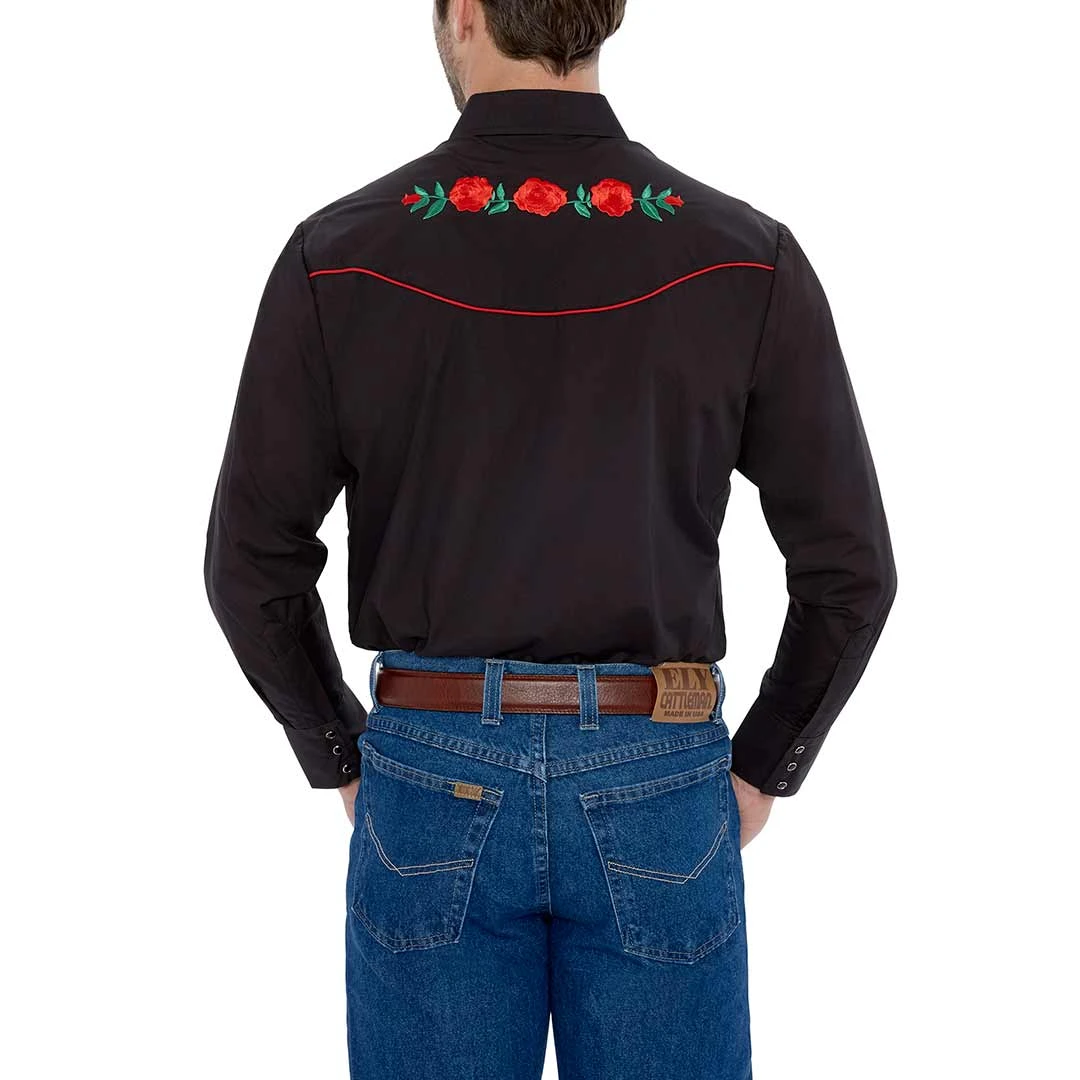 Ely Cattlemen Men's Rose Embroidered Shirt - Image 2