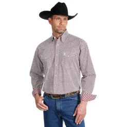 Wrangler Men's George Strait Troubadour Floral Print Shirt