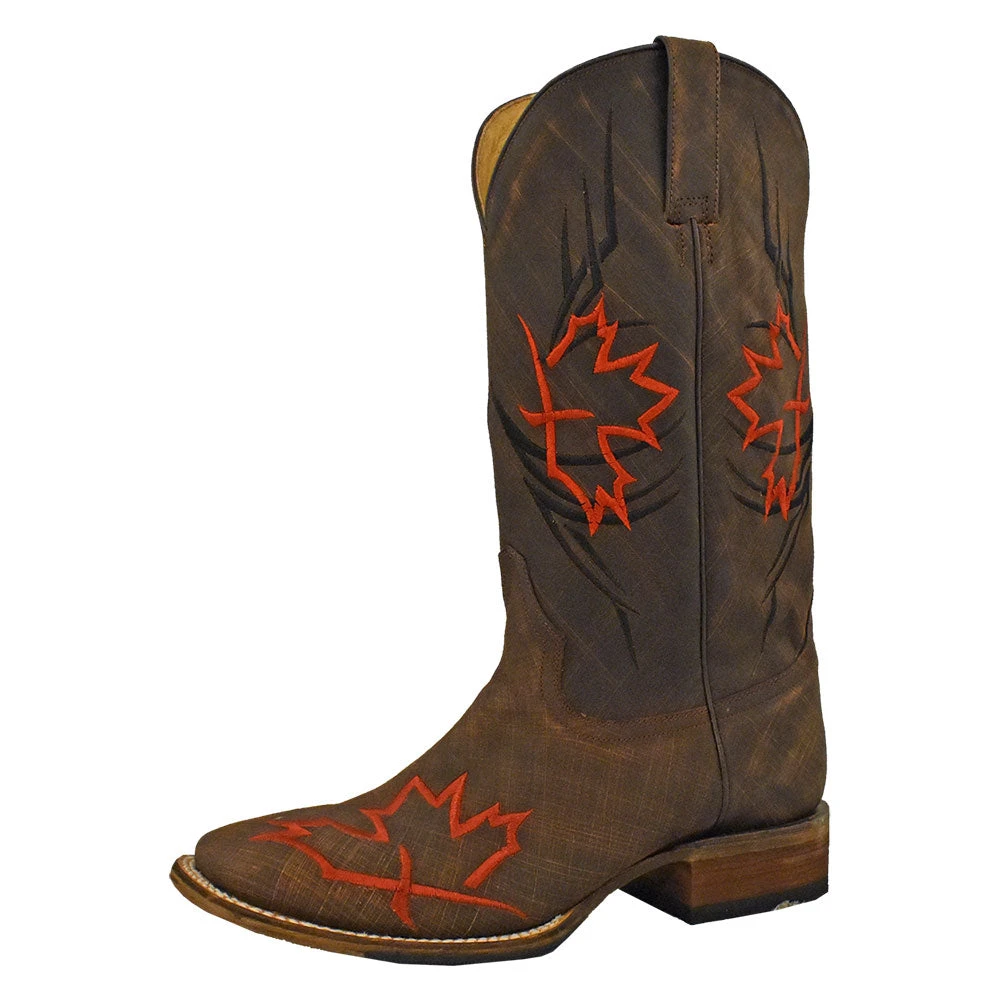 Roper Men's Maple Leaf Square Toe Cowboy Boots