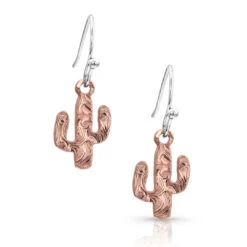 Montana Silversmiths Women's Desert Darling Cactus Earrings