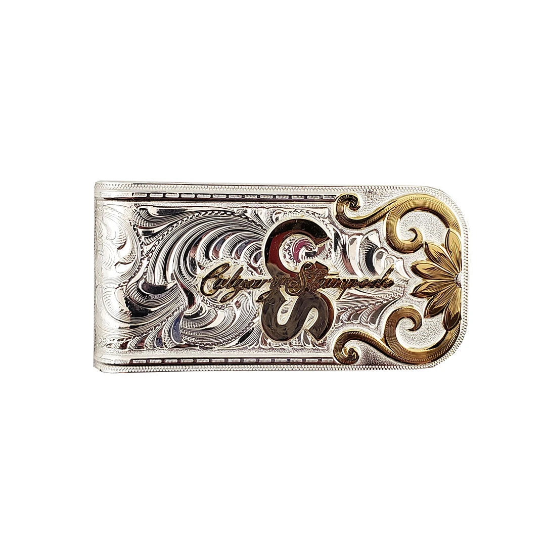 Montana Silversmiths Calgary Stampede Two Tone Bitterroot Flourish Money Clip