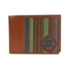 Hooey Men's Colored Stripe Leather Bi-Fold Wallet