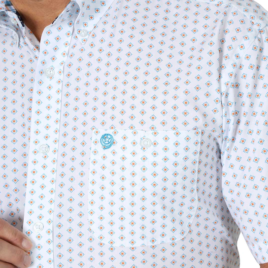 Wrangler Men's George Strait Geo Print Short Sleeve Shirt - Image 3