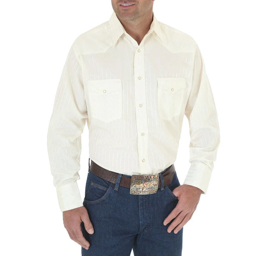 Wrangler Men's Sport Western Tonal Stripe Shirt - Image 4
