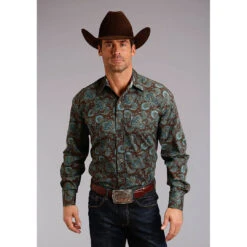 Stetson Men's Rail Paisley Print Shirt