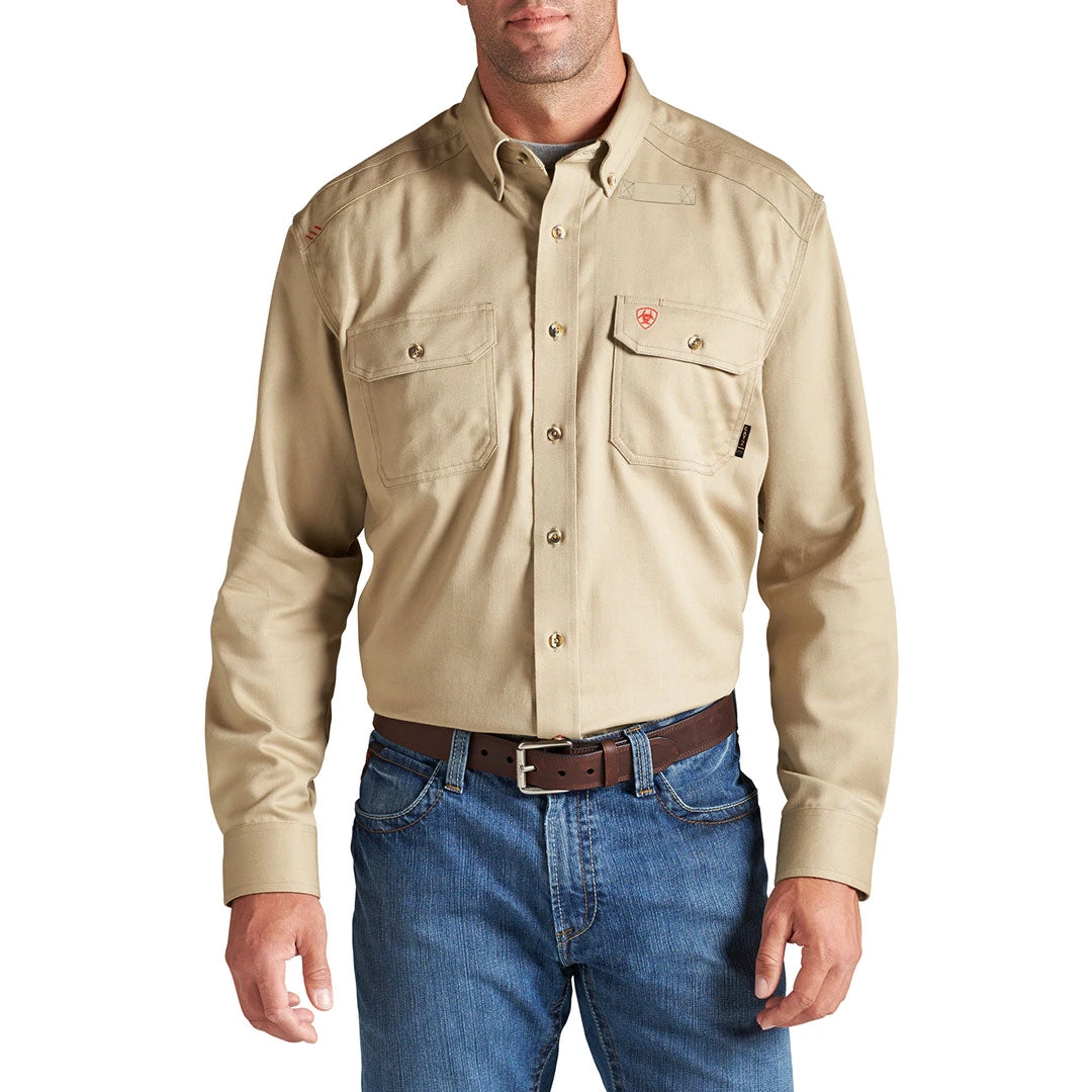 Ariat Men's FR Solid Button-Down Work Shirt