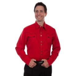 Scully Men's Piping Accent Western Dress Shirt