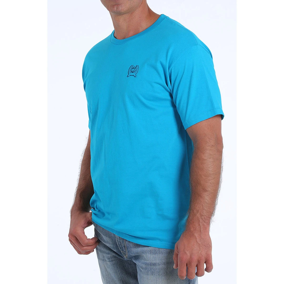 Cinch Turquoise Classic Crew Neck Logo Tee - Image 2