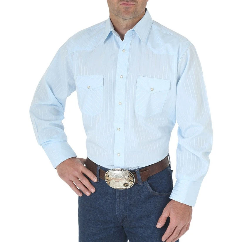 Wrangler Men's Sport Western Tonal Stripe Shirt - Image 3