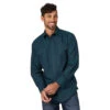 Wrangler Men's Silver Edition Mini Check Plaid Shirt