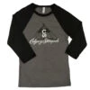 Calgary Stampede Teepee Logo Black & Grey Baseball Tee
