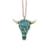Wyo-Horse Ornate Steer Skull Necklace