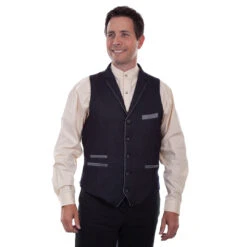 Scully Denim 4 Pocket Mens Vest