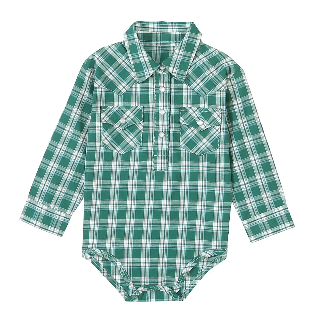 Wrangler Baby Boys' Plaid Print Onesie