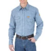 Wrangler Men's Flame Resistant Plaid Work Shirt