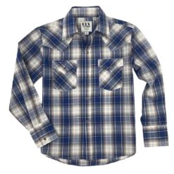 Ely Cattleman Boys' Plaid Print Shirt