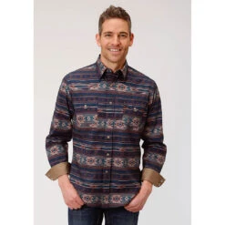 Roper Men's Cloudy Sunset Print Shirt