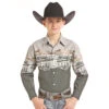 Panhandle Boys' Scenic Border Print Shirt