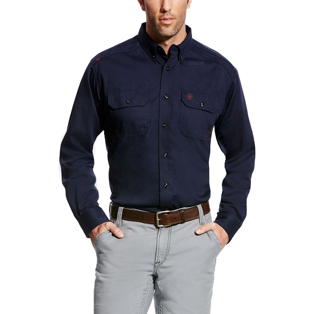 Ariat Men's FR Solid Button-Down Work Shirt - Image 3
