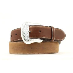 Nocona Men's 2 Tone Leather Diamond Concho Belt