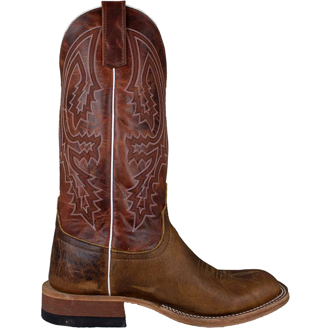 Anderson Bean Men's Square Toe Bison Cowboy Boots - Image 2