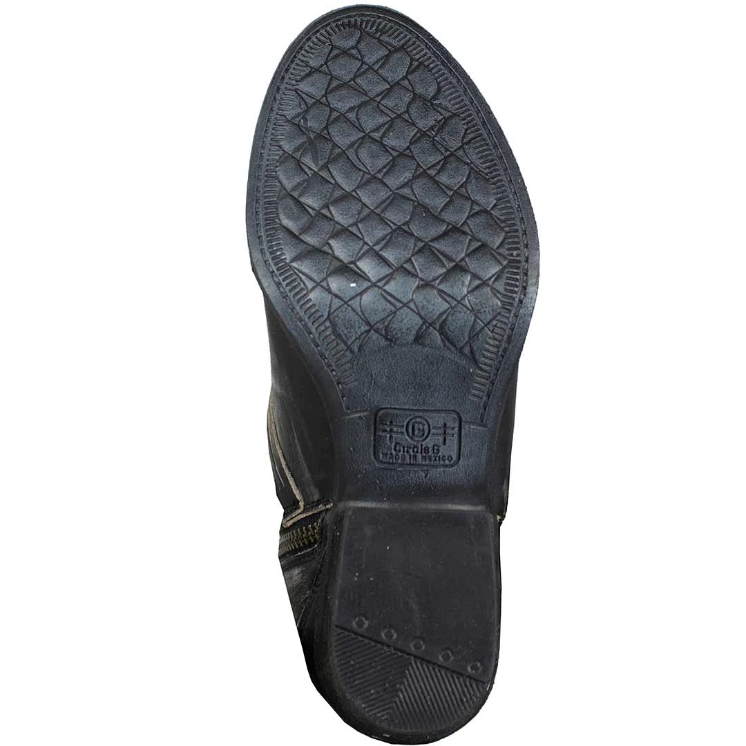 Circle G Women's Zipper With Fringe Round Toe Cowgirl Boots - Image 8