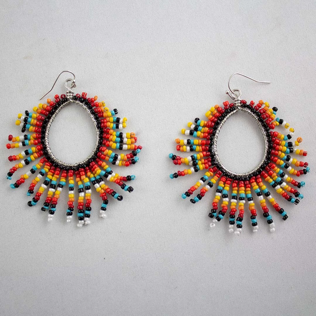 Cindy Smith Women's Sunburst Beaded Earrings