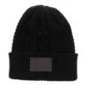 Hooey Knit Beanie Toque With Leather Patch