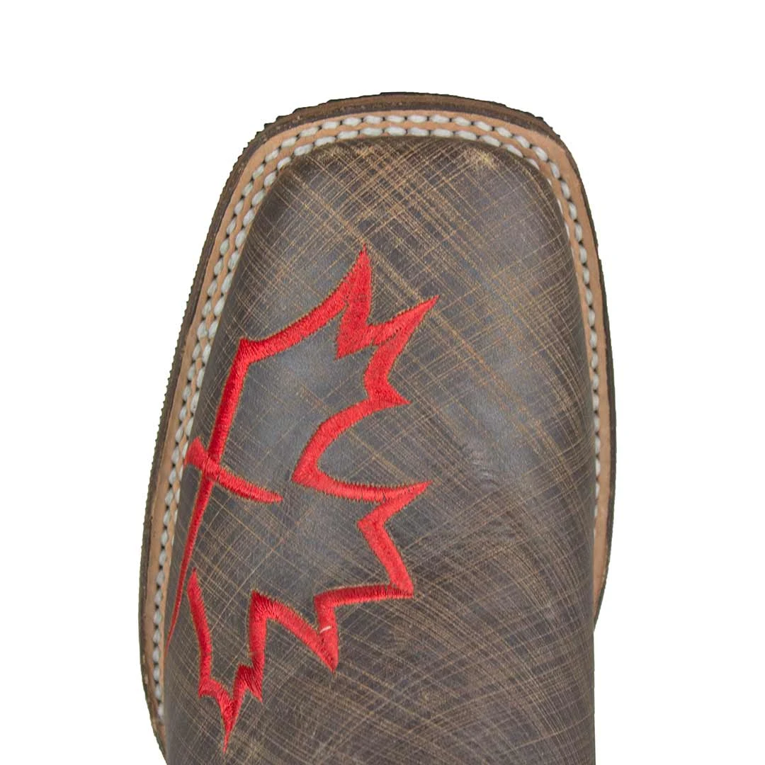 Roper Men's Maple Leaf Square Toe Cowboy Boots - Image 6