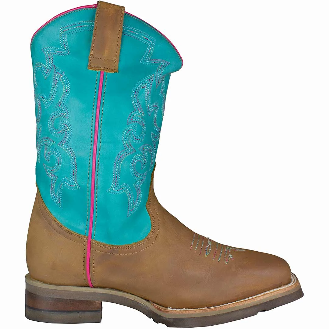 Roper Youth Girls' Turquoise Shaft Cowgirl Boots - Image 3