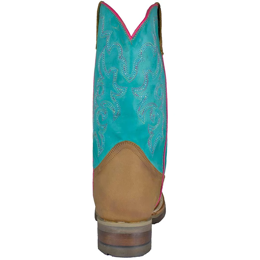 Roper Youth Girls' Turquoise Shaft Cowgirl Boots - Image 4