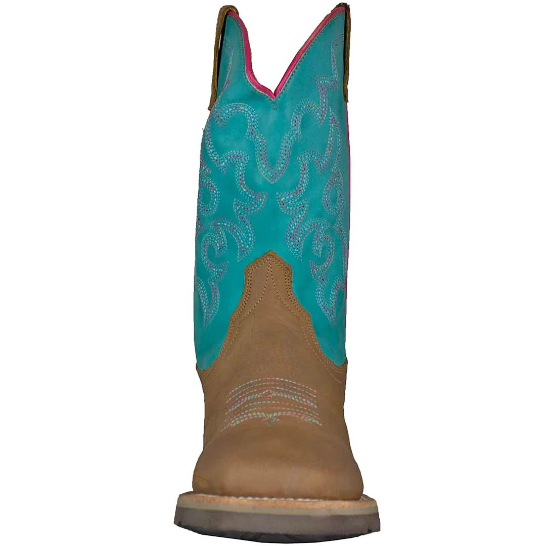 Roper Youth Girls' Turquoise Shaft Cowgirl Boots - Image 5