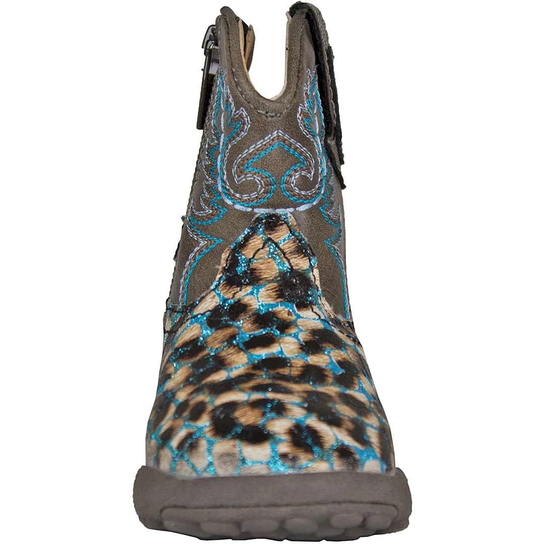 Roper Baby Girls' Glitter Leopard Cowgirl Boots - Image 6