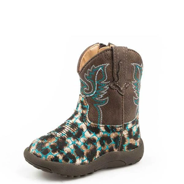 Roper Baby Girls' Glitter Leopard Cowgirl Boots