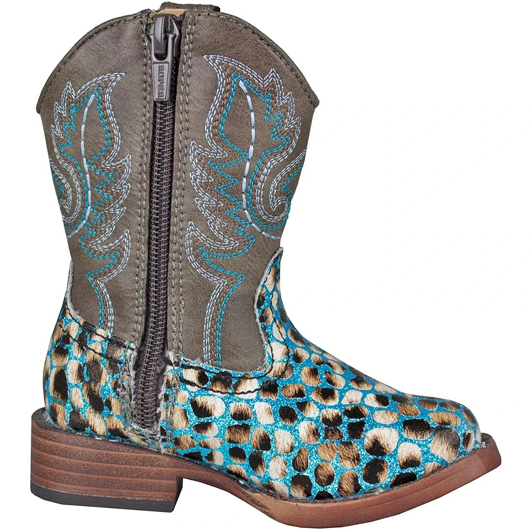 Roper Toddler Girls' Glitter Leopard Cowgirl Boots - Image 4