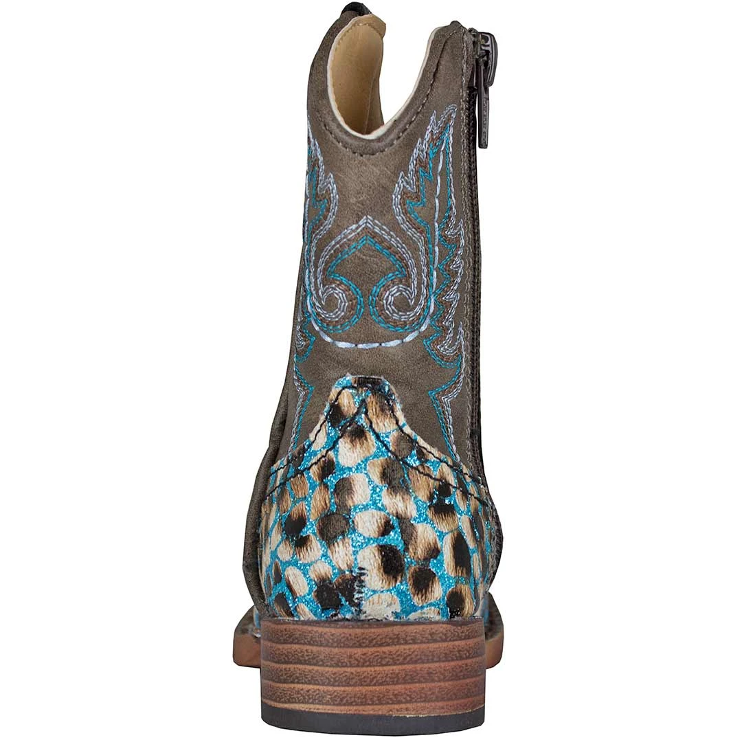 Roper Toddler Girls' Glitter Leopard Cowgirl Boots - Image 5