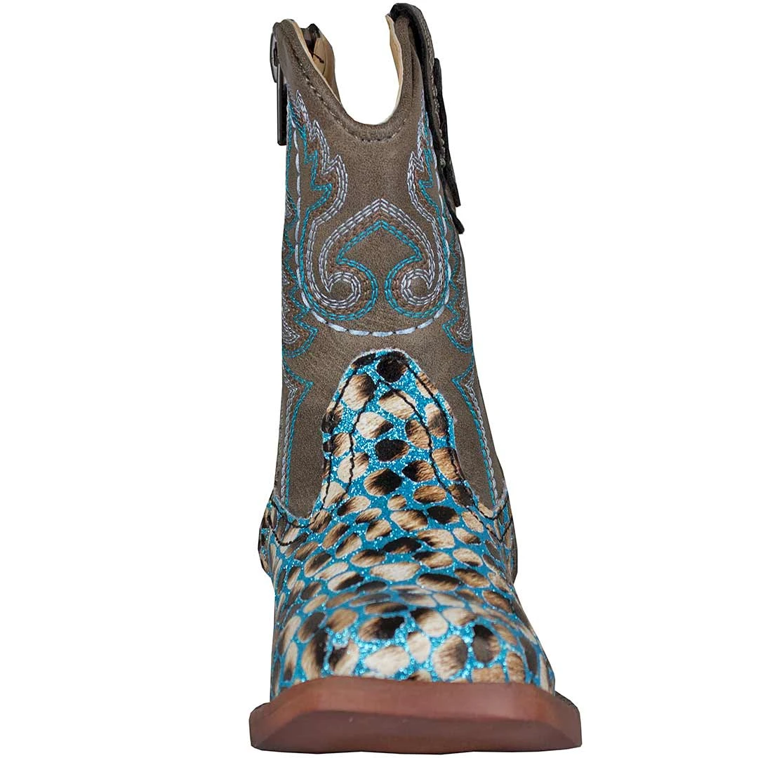 Roper Toddler Girls' Glitter Leopard Cowgirl Boots - Image 6