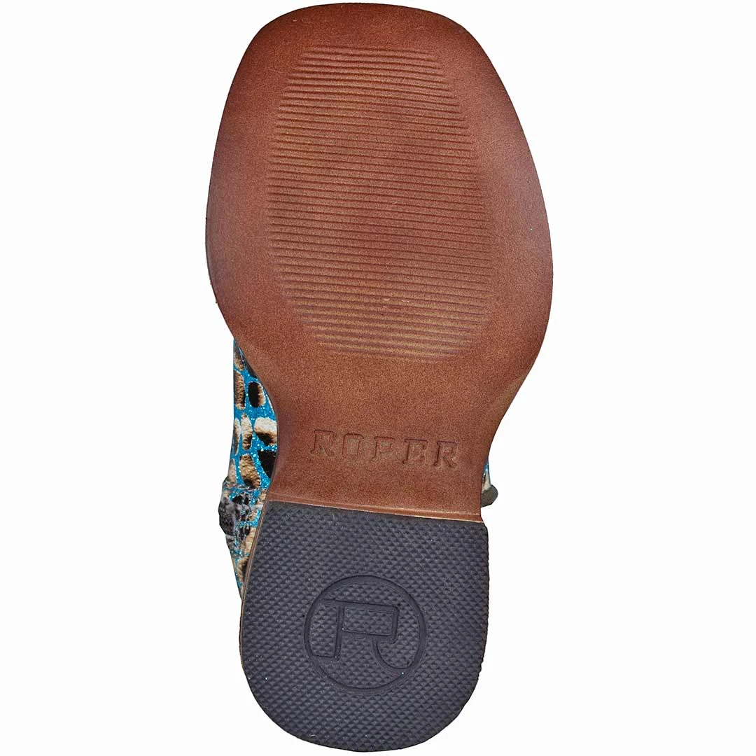 Roper Toddler Girls' Glitter Leopard Cowgirl Boots - Image 8