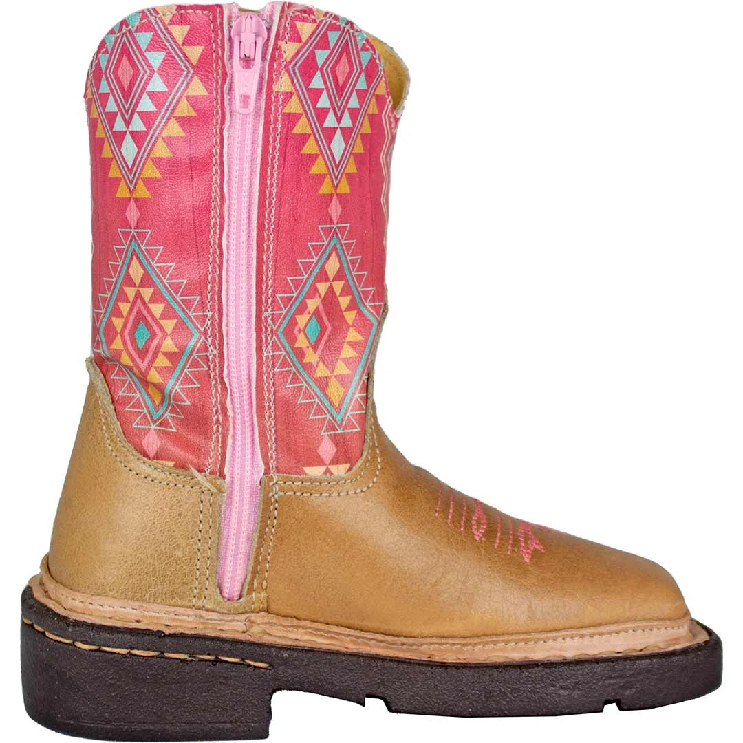 Roper Toddler Girls' Aztec Shaft Cowgirl Boots - Image 3