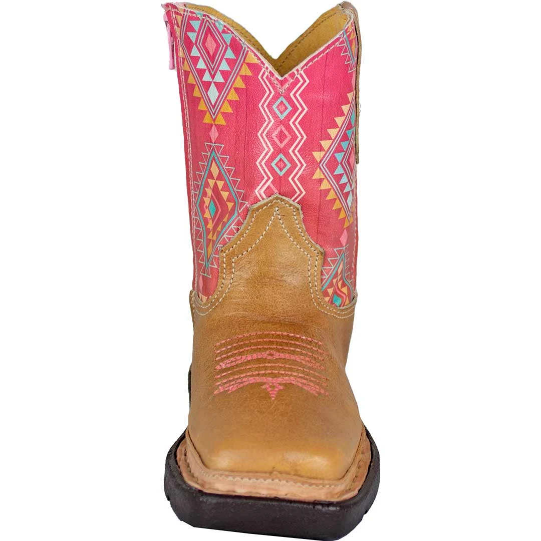Roper Toddler Girls' Aztec Shaft Cowgirl Boots - Image 4
