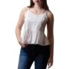 EnKay Women's Eyelet Cropped Tank Top