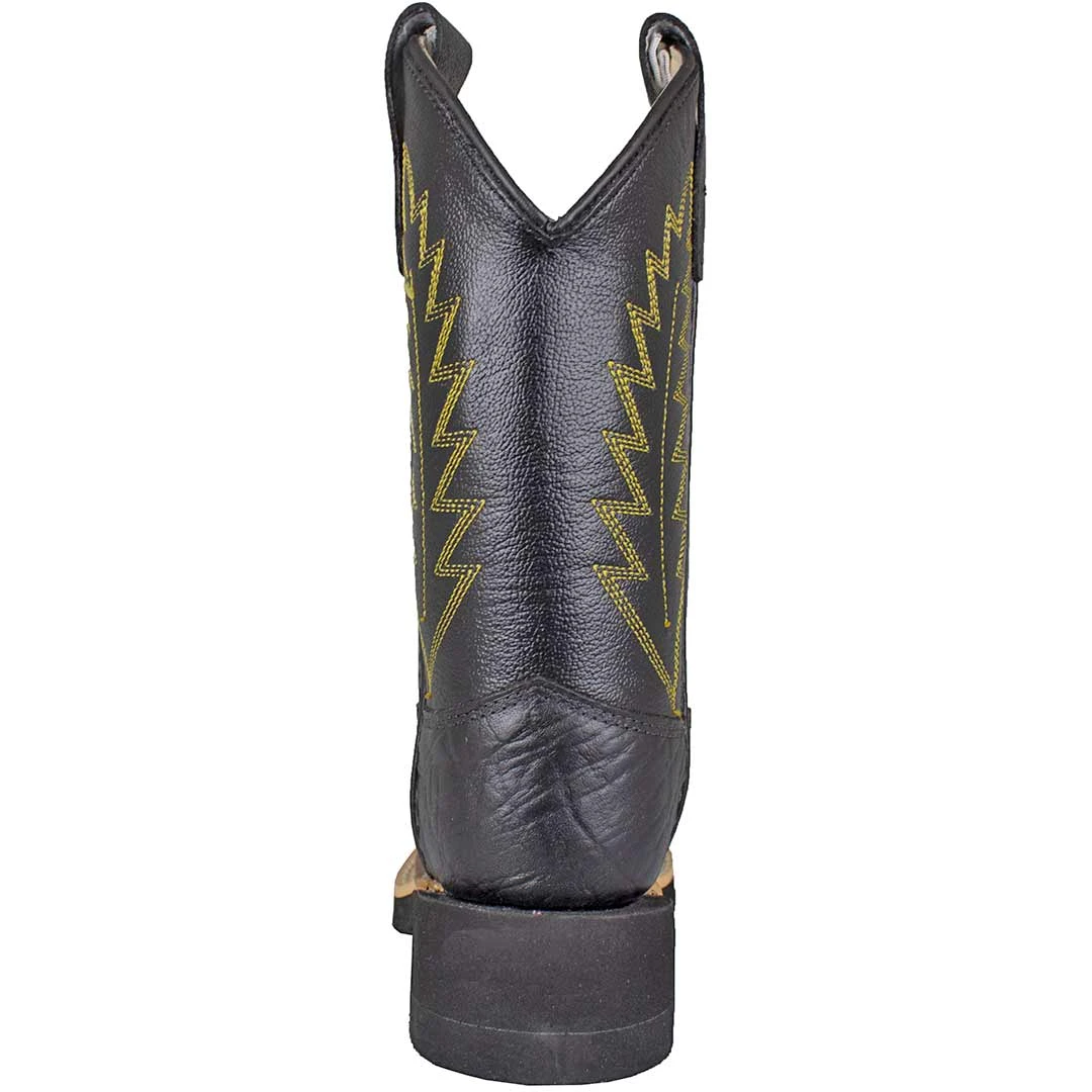 Old West Boys' Round Toe Cowboy Boots - Image 4