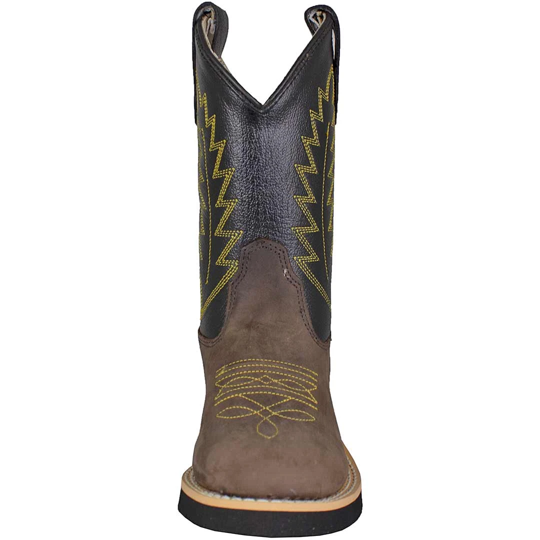 Old West Boys' Round Toe Cowboy Boots - Image 5