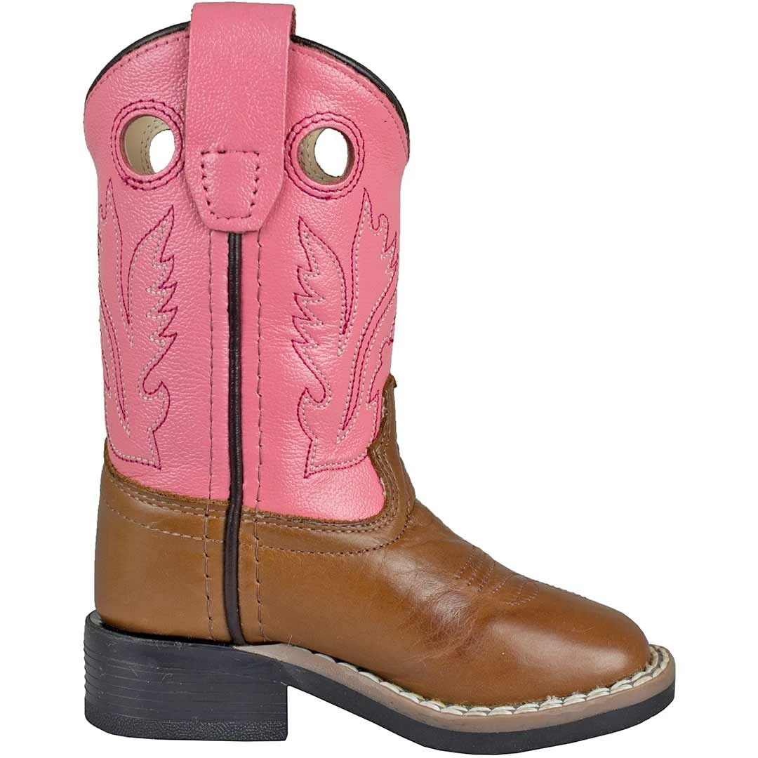 Old West Toddler Girls' Square Toe Cowgirl Boots - Image 3
