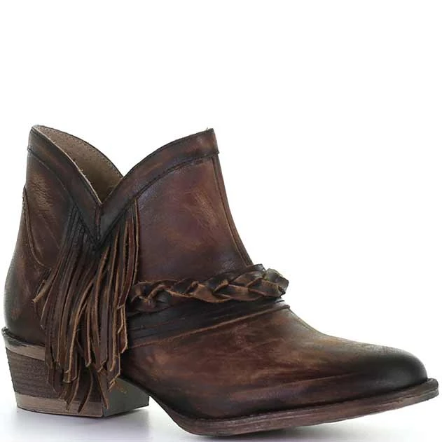 Circle G Women's Zipper With Fringe Round Toe Cowgirl Boots - Image 13