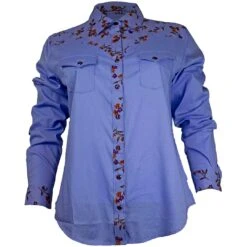 Cruel Denim Women's Floral Yoke Snap Shirt
