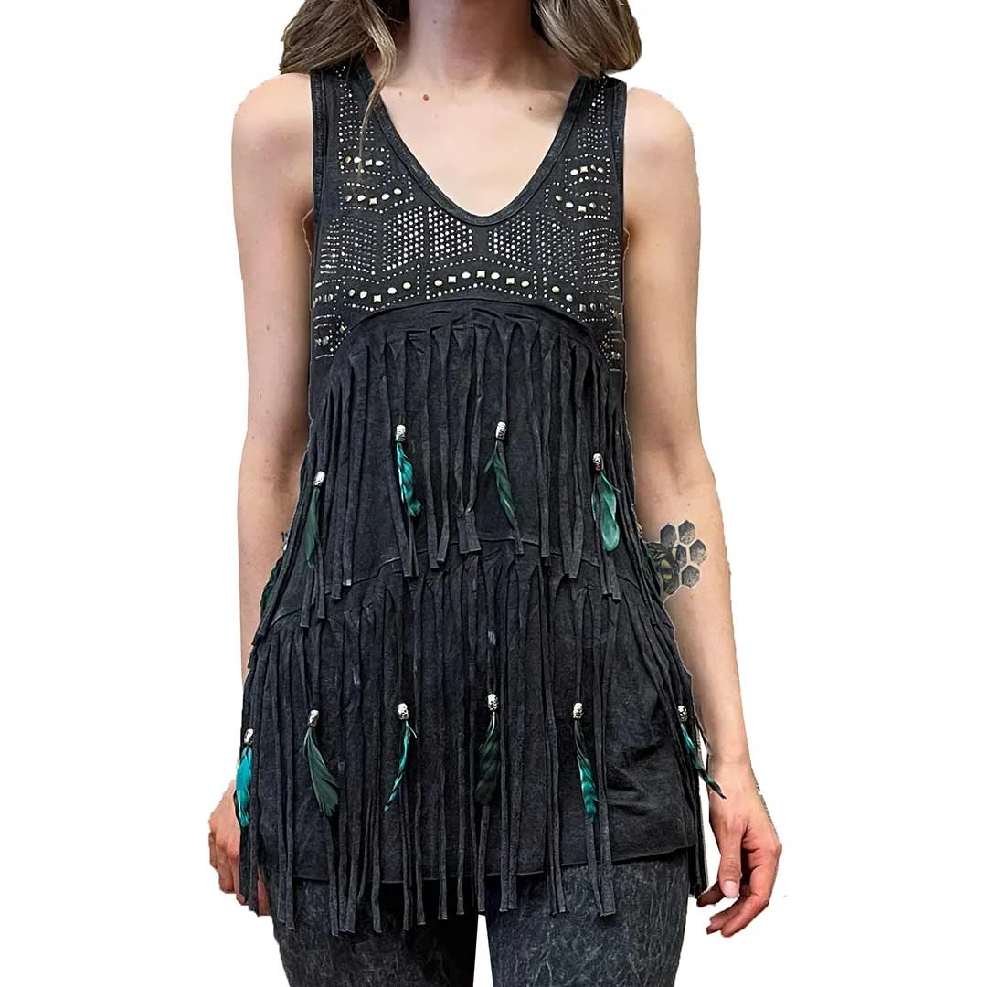 Pat Dahnke Women's Distressed Tiered Tunic Top - Image 3